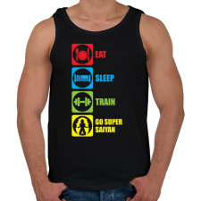 PRINTFASHION Go super saiyan - Férfi atléta - Fekete atléta, trikó