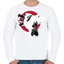 PRINTFASHION Go SuperMonkey - Férfi pulóver - Fehér férfi pulóver, kardigán