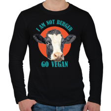 PRINTFASHION Go vegan - Férfi hosszú ujjú póló - Fekete férfi póló