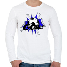 PRINTFASHION Goal - Férfi hosszú ujjú póló - Fehér