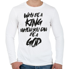 PRINTFASHION God - Férfi hosszú ujjú póló - Fehér