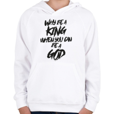 PRINTFASHION God - Gyerek kapucnis pulóver - Fehér