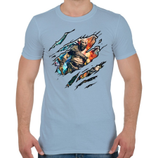 PRINTFASHION God Of War - Férfi póló - Világoskék férfi póló