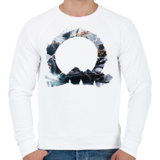 PRINTFASHION God of War - Ragnarok - Atreus, Kratos, Freya - Férfi pulóver - Fehér férfi pulóver, kardigán