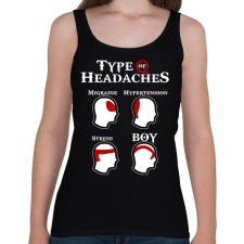 PRINTFASHION God of War - Types of Headaches - Női atléta - Fekete női trikó