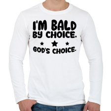 PRINTFASHION God's choice - Férfi hosszú ujjú póló - Fehér férfi póló