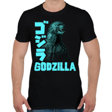 PRINTFASHION Godzilla - Férfi póló - Fekete férfi póló