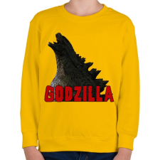 PRINTFASHION Godzilla - Gyerek pulóver - Sárga gyerek pulóver, kardigán