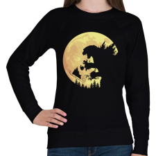 PRINTFASHION Godzilla karácsonya - Női pulóver - Fekete női pulóver, kardigán
