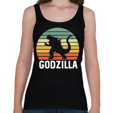 PRINTFASHION Godzilla - Női atléta - Fekete női trikó