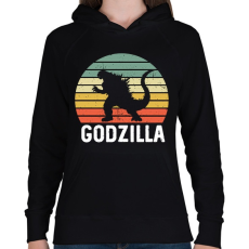 PRINTFASHION Godzilla - Női kapucnis pulóver - Fekete