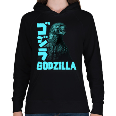 PRINTFASHION Godzilla - Női kapucnis pulóver - Fekete