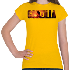 PRINTFASHION Godzilla - Női póló - Sárga