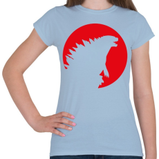 PRINTFASHION Godzilla Sziluett - Női póló - Világoskék