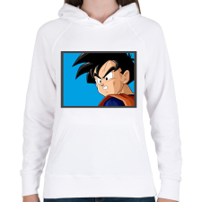 PRINTFASHION Gohan - Női kapucnis pulóver - Fehér női pulóver, kardigán