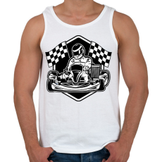 PRINTFASHION Gokart  - Férfi atléta - Fehér