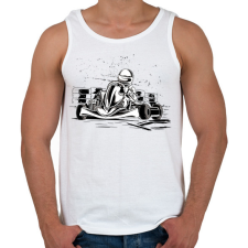 PRINTFASHION Gokart - Férfi atléta - Fehér atléta, trikó