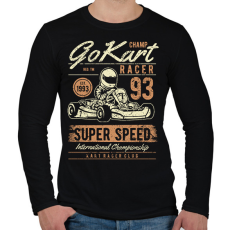 PRINTFASHION gokart - Férfi hosszú ujjú póló - Fekete