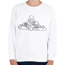 PRINTFASHION gokart - Gyerek pulóver - Fehér gyerek pulóver, kardigán