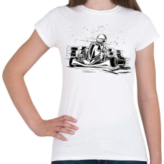 PRINTFASHION Gokart - Női póló - Fehér