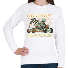 PRINTFASHION Gokart - Női pulóver - Fehér