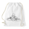 PRINTFASHION gokart - Sportzsák, Tornazsák - Fehér