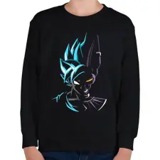 PRINTFASHION Goku face Bills - Gyerek pulóver - Fekete gyerek pulóver, kardigán
