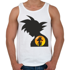 PRINTFASHION Goku - Férfi atléta - Fehér atléta, trikó