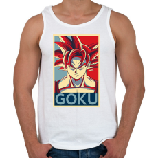 PRINTFASHION Goku - Férfi atléta - Fehér
