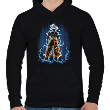 PRINTFASHION goku - Férfi kapucnis pulóver - Fekete férfi pulóver, kardigán