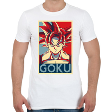 PRINTFASHION Goku - Férfi póló - Fehér férfi póló