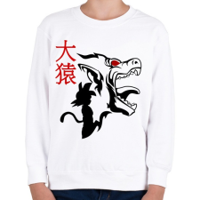 PRINTFASHION GOKU - Gyerek pulóver - Fehér gyerek pulóver, kardigán