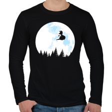 PRINTFASHION Goku holdfényben - Férfi hosszú ujjú póló - Fekete férfi póló