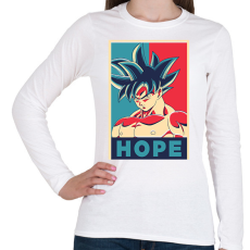 PRINTFASHION Goku Hope - Női hosszú ujjú póló - Fehér