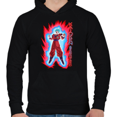 PRINTFASHION Goku Kaioken minta (Dragon Ball) - Férfi kapucnis pulóver - Fekete