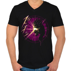 PRINTFASHION Goku kamehameha vol2 - Férfi V-nyakú póló - Fekete