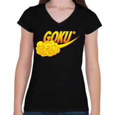 PRINTFASHION GOKU Sport - Női V-nyakú póló - Fekete női póló