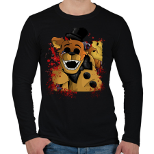 PRINTFASHION golden freddy - Férfi hosszú ujjú póló - Fekete férfi póló