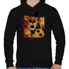PRINTFASHION golden freddy - Férfi kapucnis pulóver - Fekete férfi pulóver, kardigán
