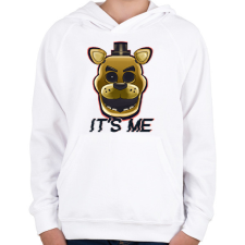 PRINTFASHION GOLDEN FREDDY - Gyerek kapucnis pulóver - Fehér gyerek pulóver, kardigán