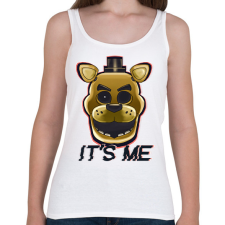 PRINTFASHION GOLDEN FREDDY - Női atléta - Fehér női trikó