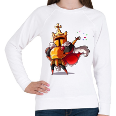 PRINTFASHION Golden Knight - Női pulóver - Fehér