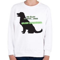 PRINTFASHION Golden retriever - Gyerek pulóver - Fehér