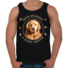 PRINTFASHION Golden retriever - Legjobb barátom - Férfi atléta - Fekete atléta, trikó