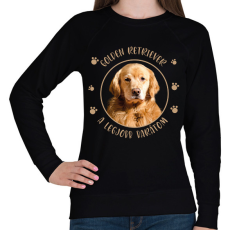PRINTFASHION Golden retriever - Legjobb barátom - Női pulóver - Fekete