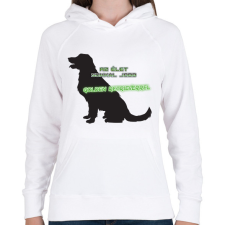 PRINTFASHION Golden retriever - Női kapucnis pulóver - Fehér női pulóver, kardigán