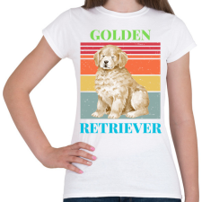 PRINTFASHION Golden Retriever - Női póló - Fehér női póló
