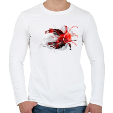 PRINTFASHION Goldfish - Férfi hosszú ujjú póló - Fehér férfi póló