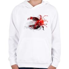 PRINTFASHION Goldfish - Gyerek kapucnis pulóver - Fehér gyerek pulóver, kardigán