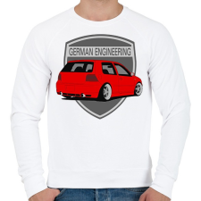 PRINTFASHION Golf4life - Férfi pulóver - Fehér férfi pulóver, kardigán